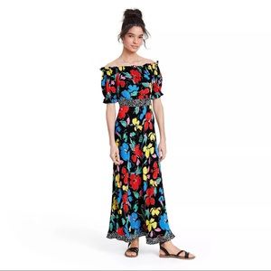 NWT RIXO x Target Floral Off Shoulder Maxi Dress
